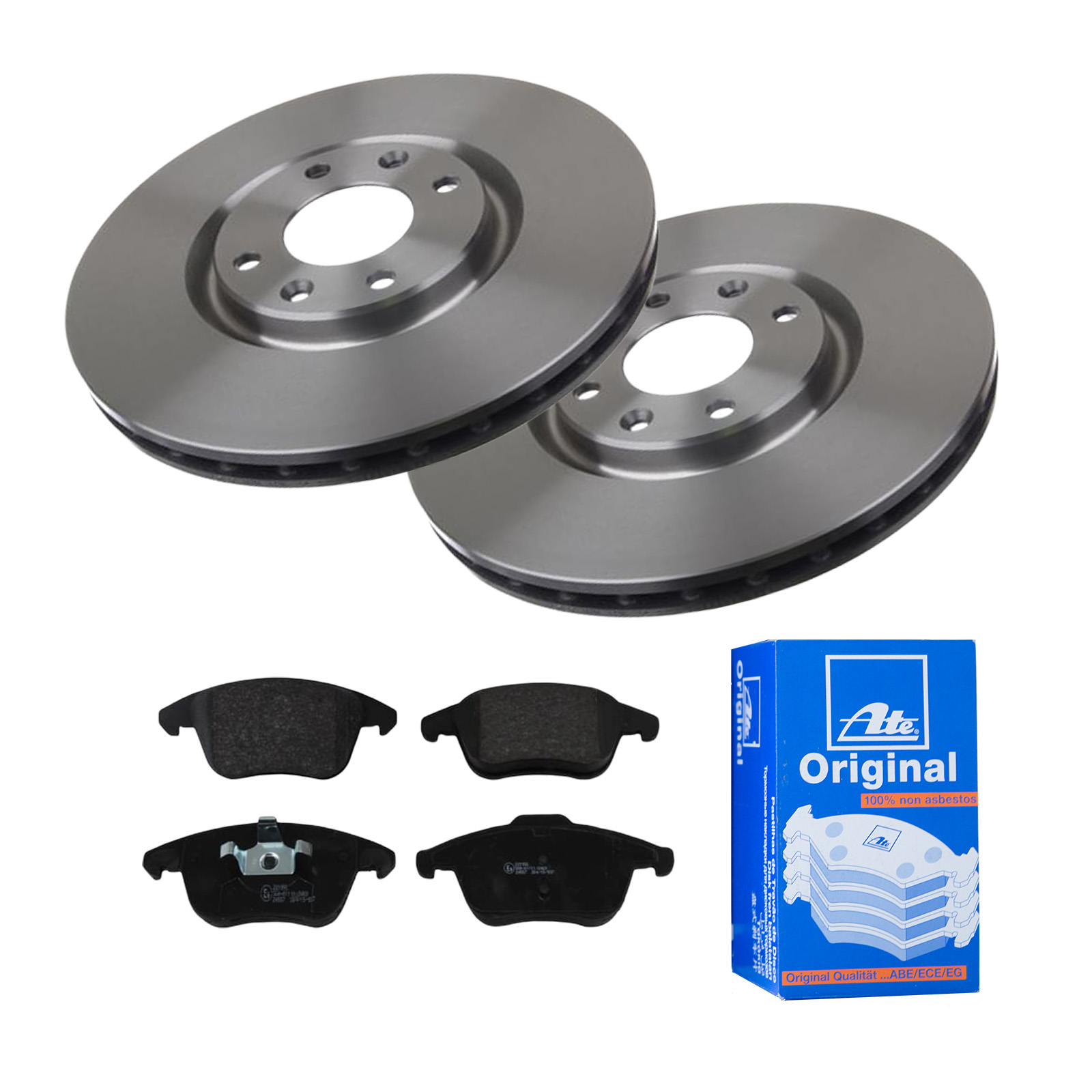 ATE Bremsesæt, skivebremser 142023115 foraksel indvendig ventileret 302mm 26mm for PEUGEOT CITROËN
