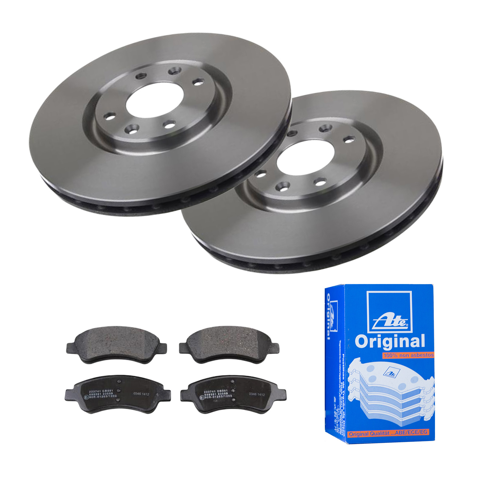 ATE Bremsesæt, skivebremser 142023119 foraksel indvendig ventileret 302mm 26mm for PEUGEOT CITROËN