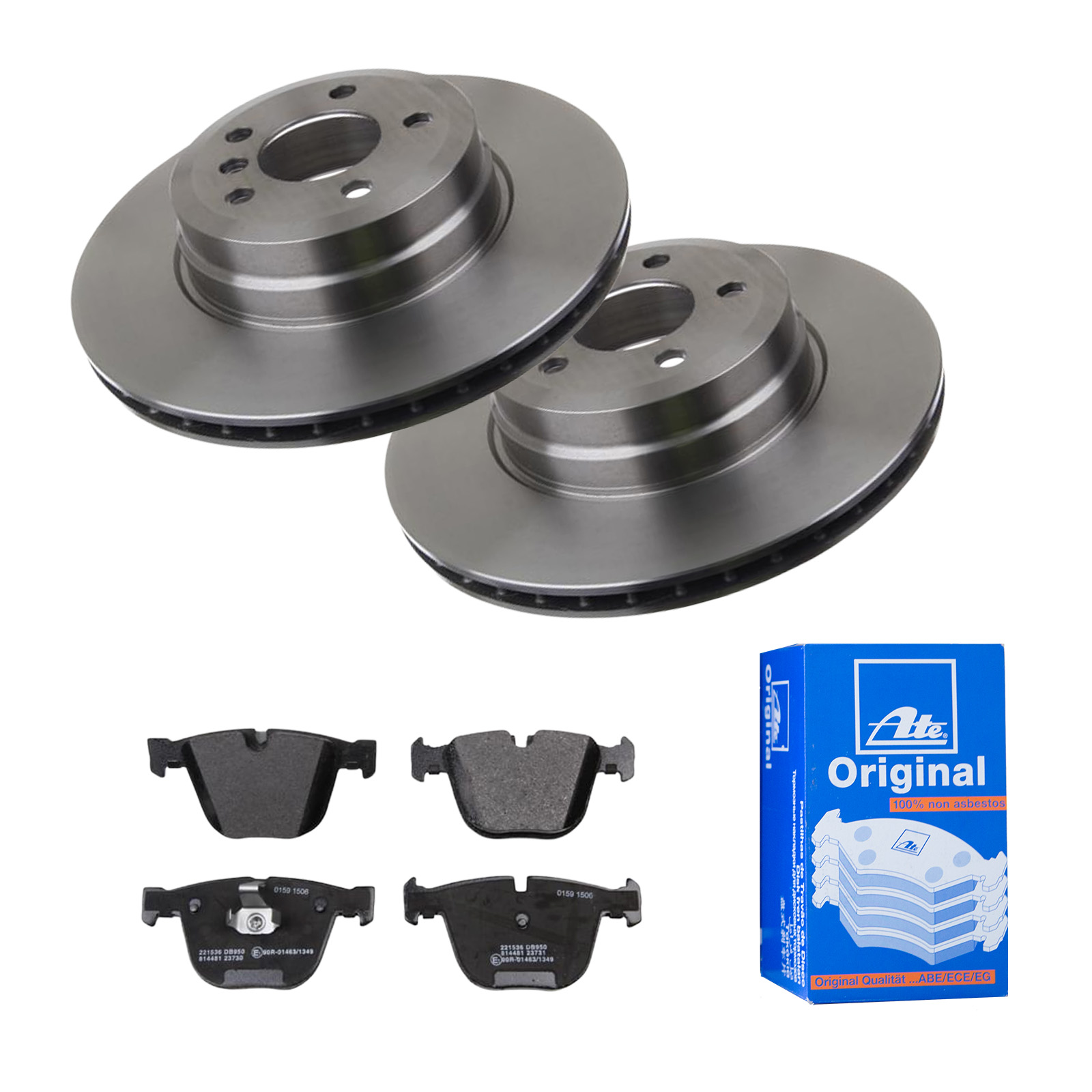ATE Bremsesæt, skivebremser 142023215 bagaksel ventileret 345mm 24mm for BMW