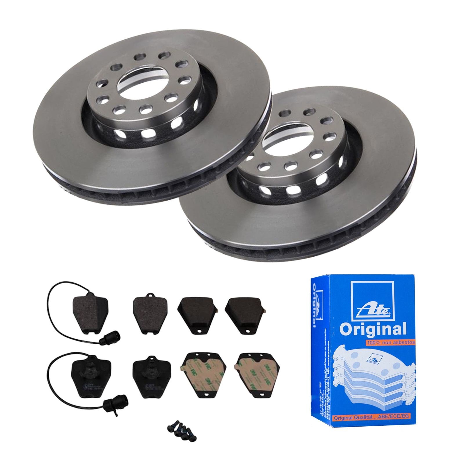 ATE Bremsesæt, skivebremser 142022691 foraksel ventileret 314mm 30mm for VAG