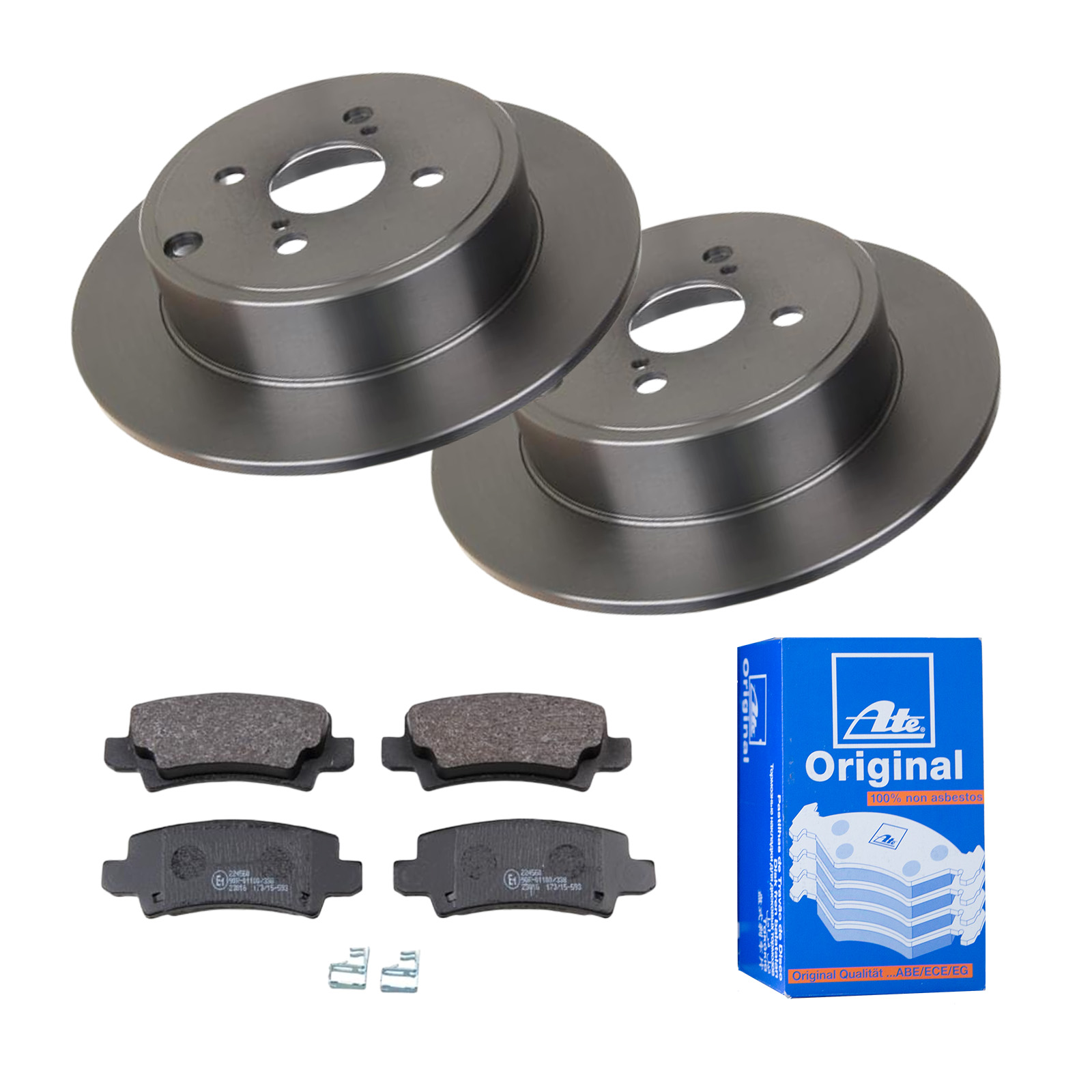 ATE Bremsesæt, skivebremser 142022698 bagaksel fuld 279mm 9mm for TOYOTA