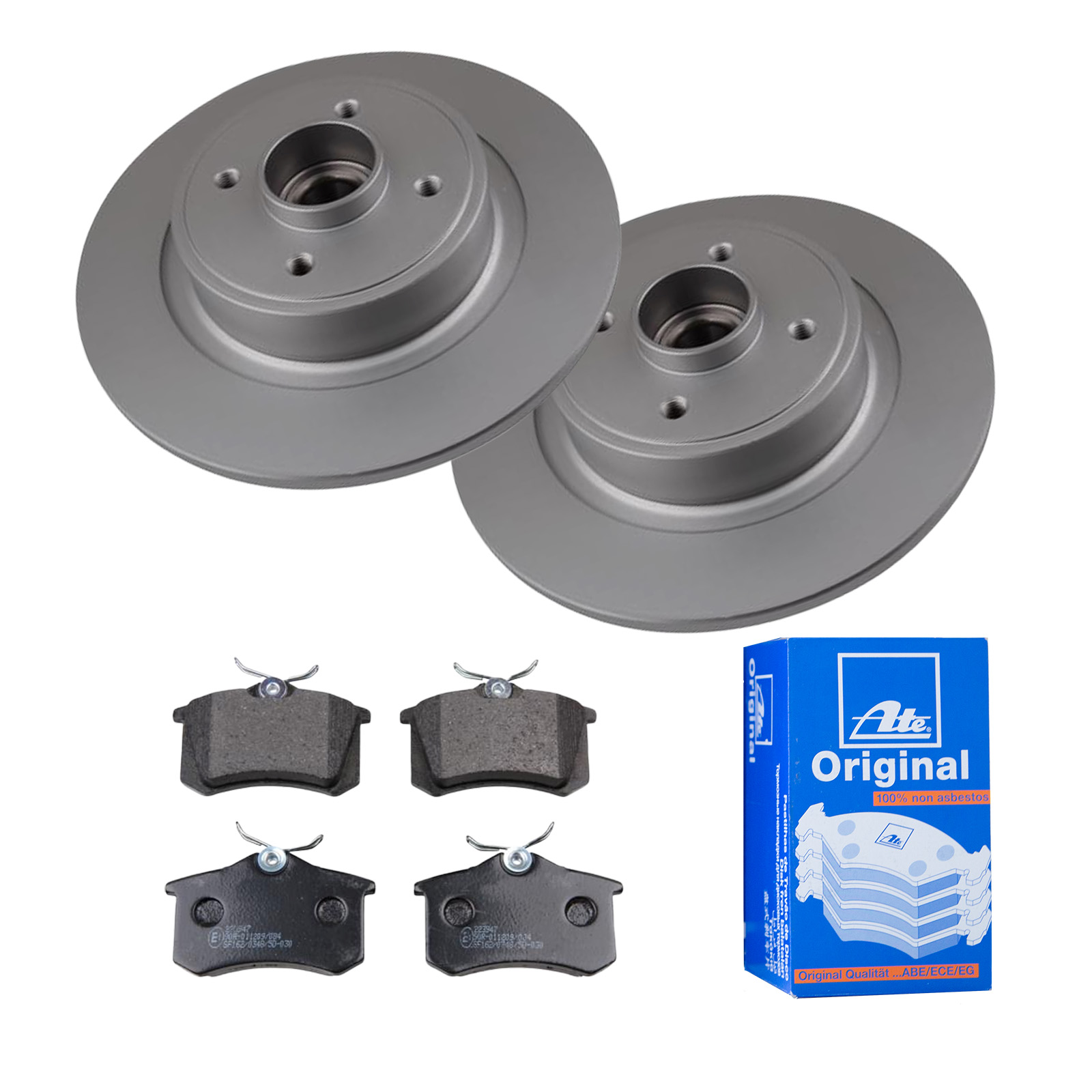 ATE Bremsesæt, skivebremser 142022701 bagaksel fuld 274mm 10mm for RENAULT