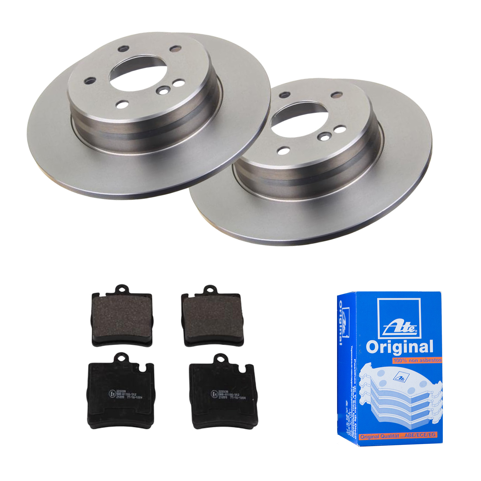 ATE Bremsesæt, skivebremser 142021980 bagaksel fuld 290mm 10mm for MERCEDES-BENZ