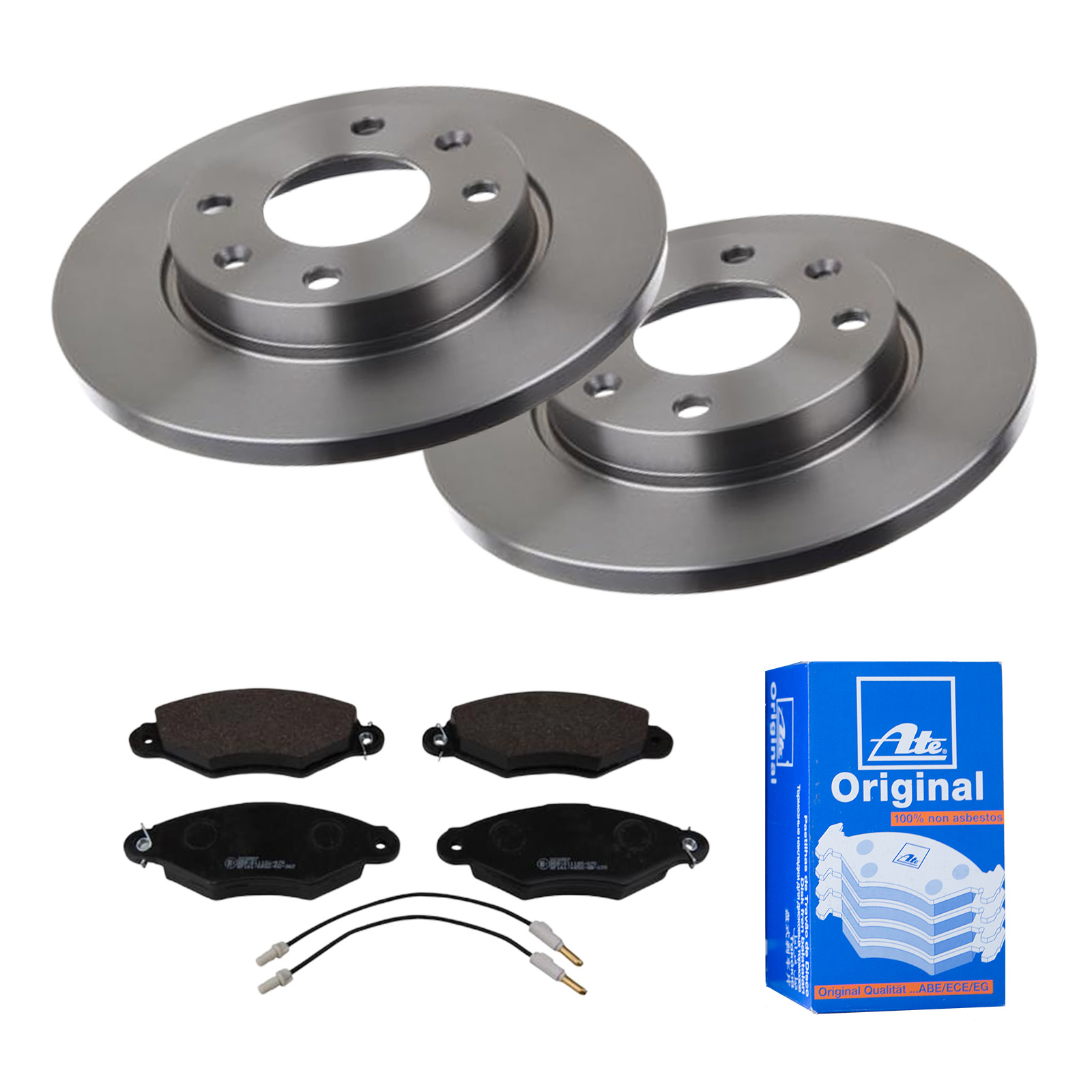 ATE Bremsesæt, skivebremser 142021961 foraksel fuld 247mm 13mm for CITROËN NISSAN RENAULT PEUGEOT