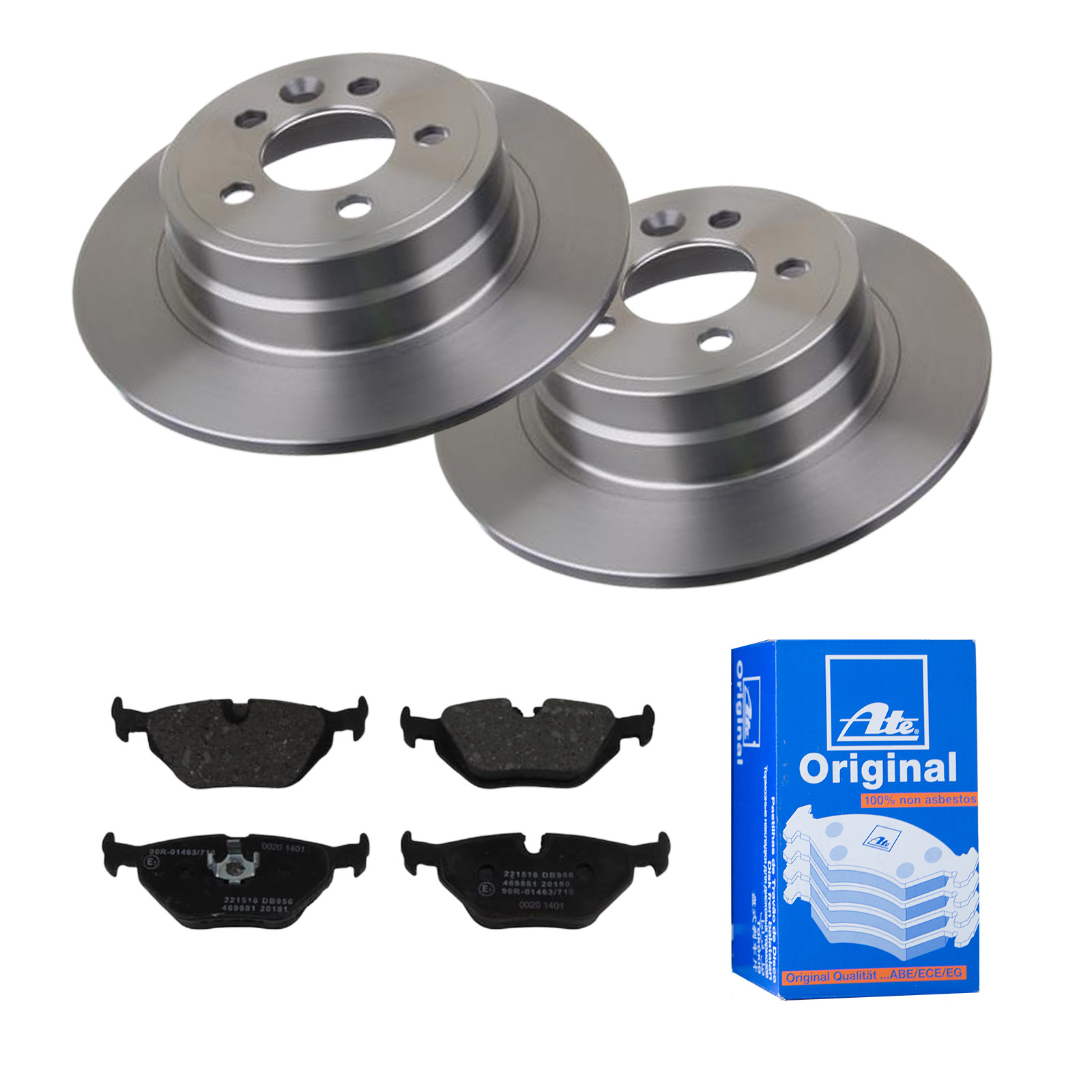 ATE Bremsesæt, skivebremser 142023013 bagaksel fuld 280mm 10mm for SAAB MG ROVER BMW