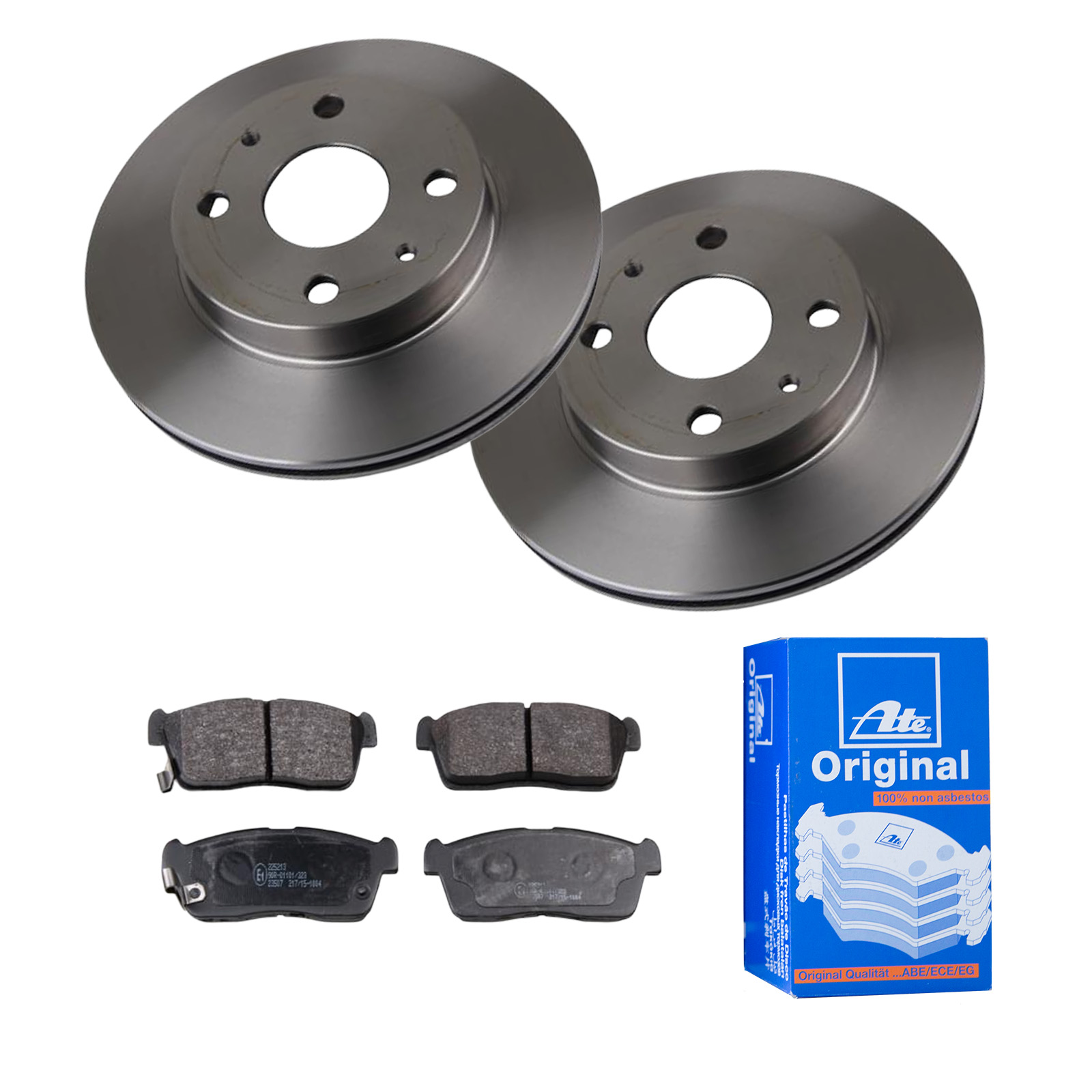 ATE Bremsesæt, skivebremser 142023354 foraksel ventileret 234mm 16mm for DAIHATSU SUBARU SUZUKI NISSAN