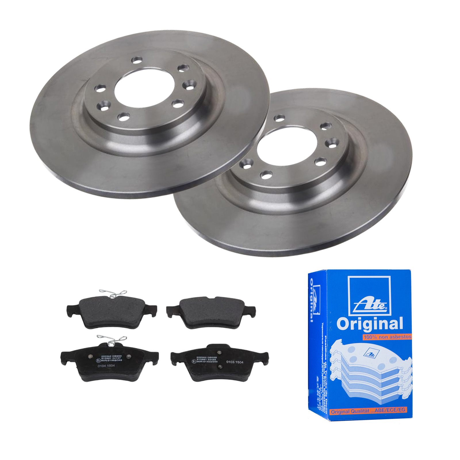 ATE Bremsesæt, skivebremser 142022359 bagaksel fuld 290mm 12mm for CITROËN PEUGEOT