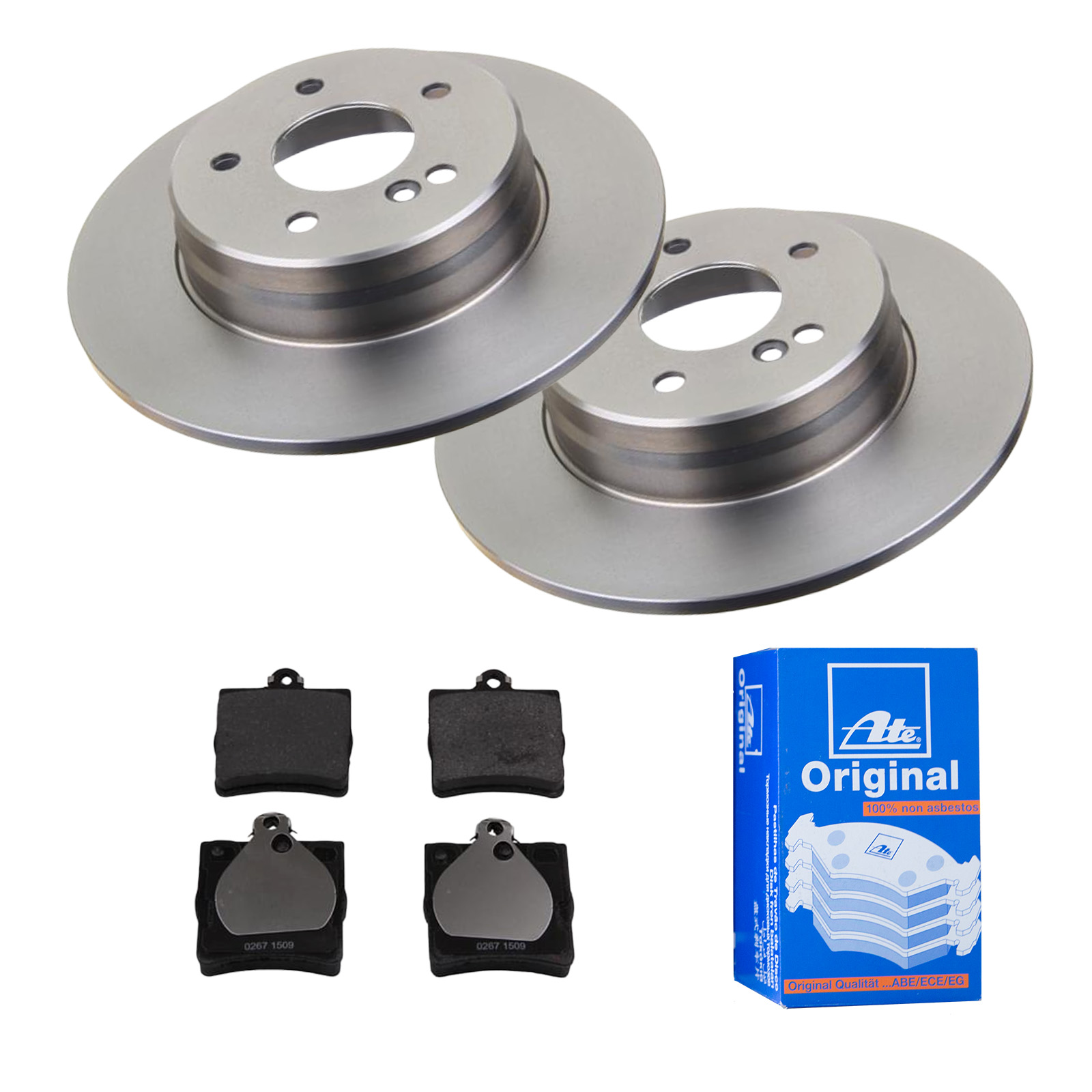 ATE Bremsesæt, skivebremser 142041862 bagaksel fuld 290mm 10mm for MERCEDES-BENZ CHRYSLER