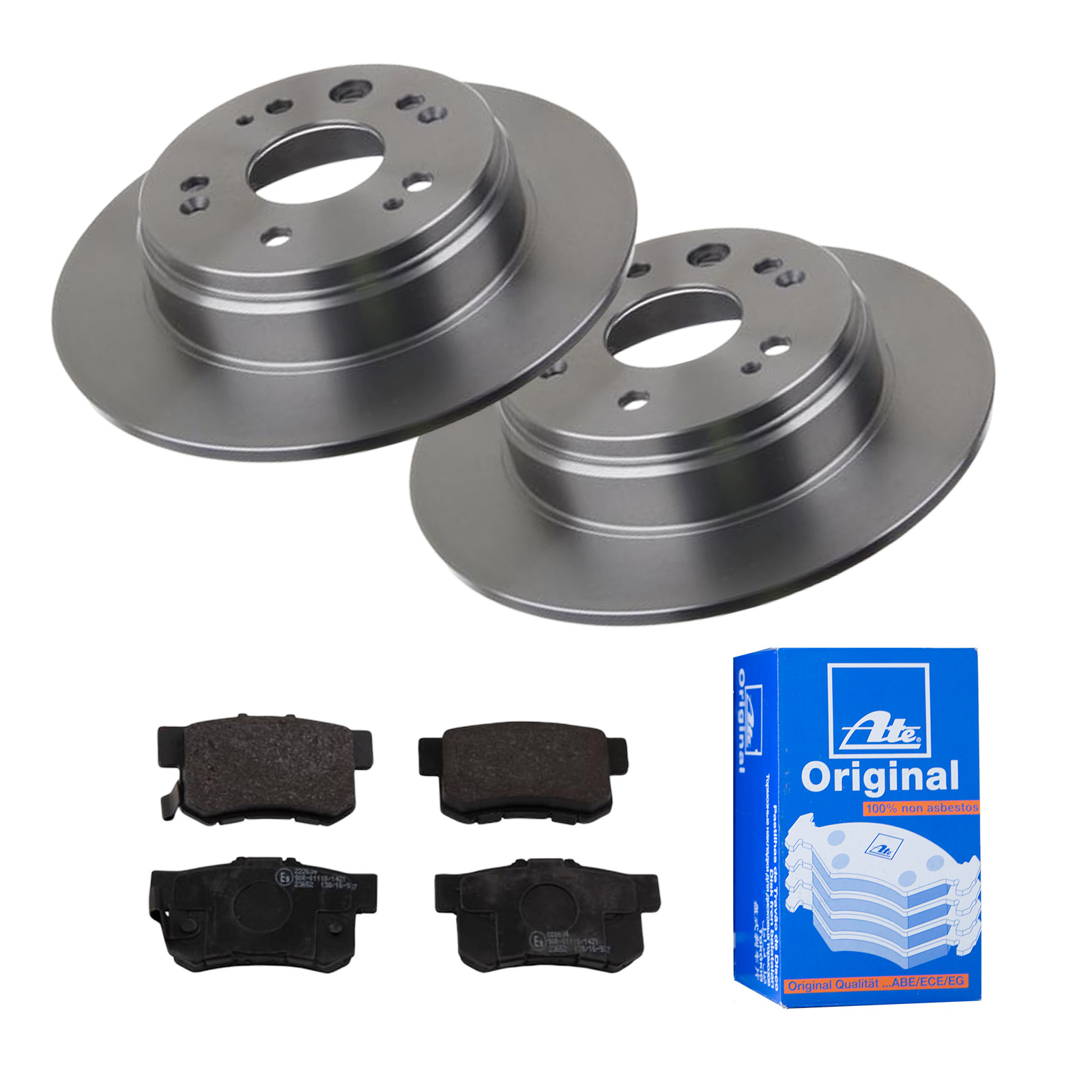 ATE Bremsesæt, skivebremser 142022970 bagaksel fuld 282mm 9mm for HONDA