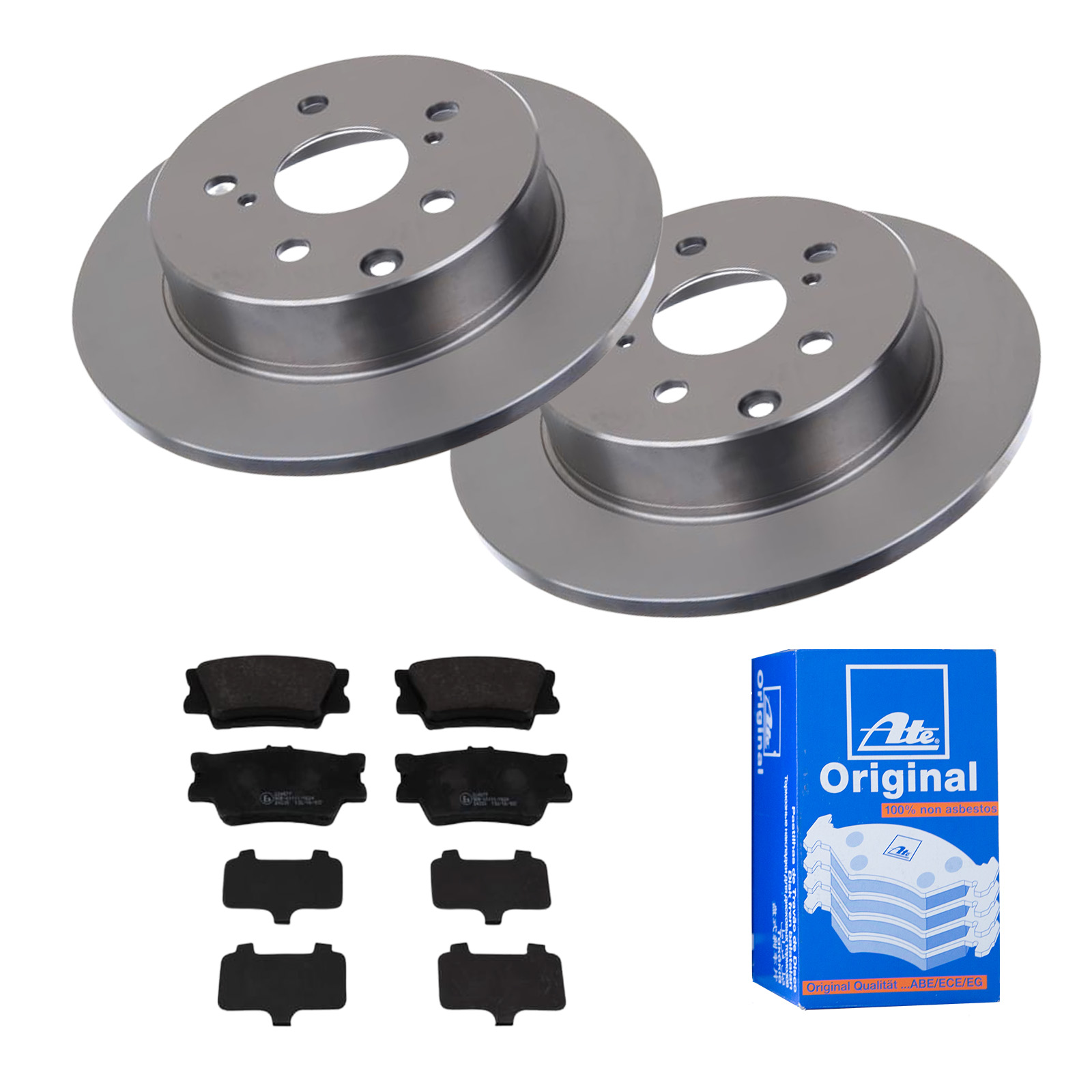 ATE Bremsesæt, skivebremser 142022799 bagaksel fuld 281mm 12mm for TOYOTA LEXUS
