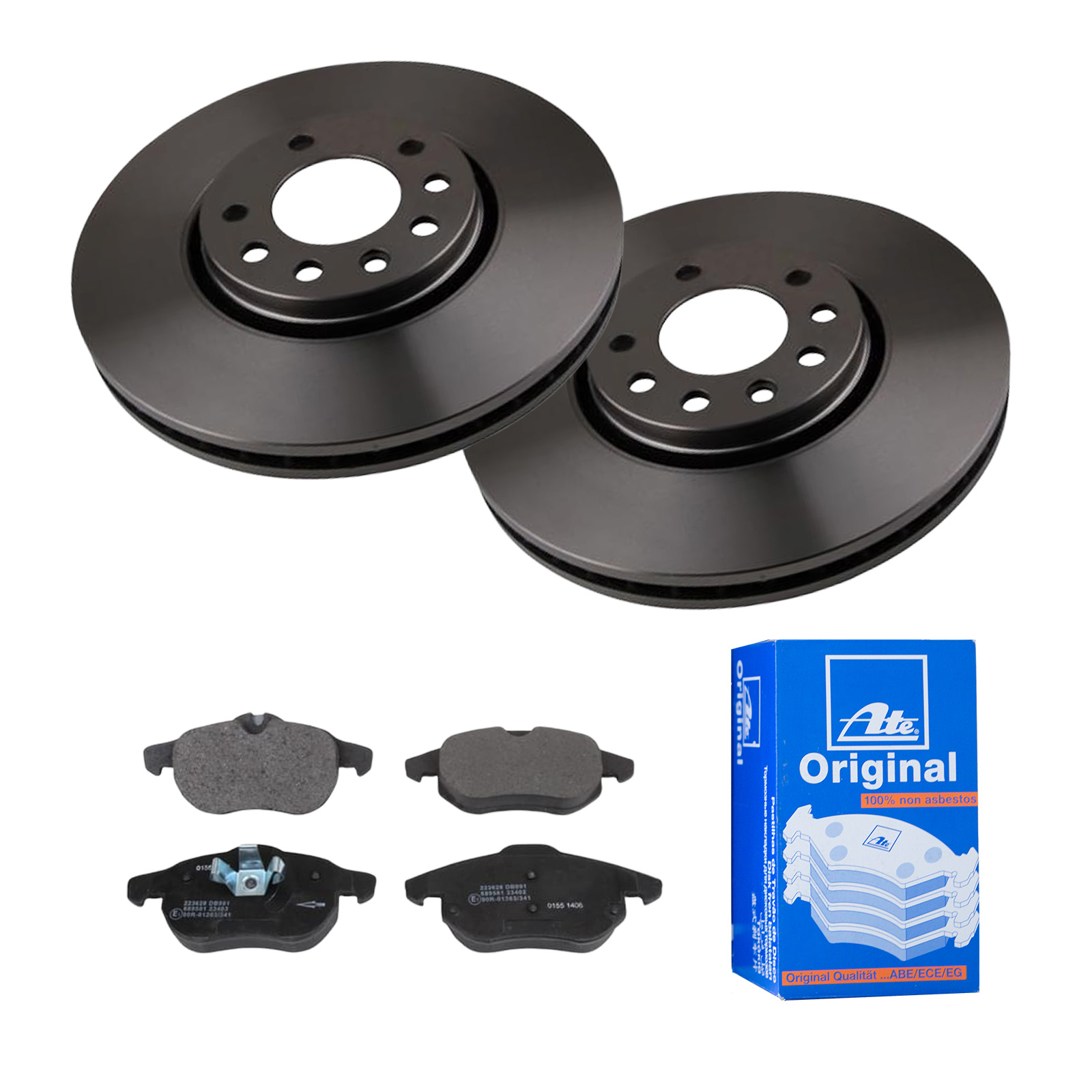 ATE Bremsesæt, skivebremser 142022809 foraksel ventileret 302mm 28mm for OPEL VAUXHALL SAAB FIAT
