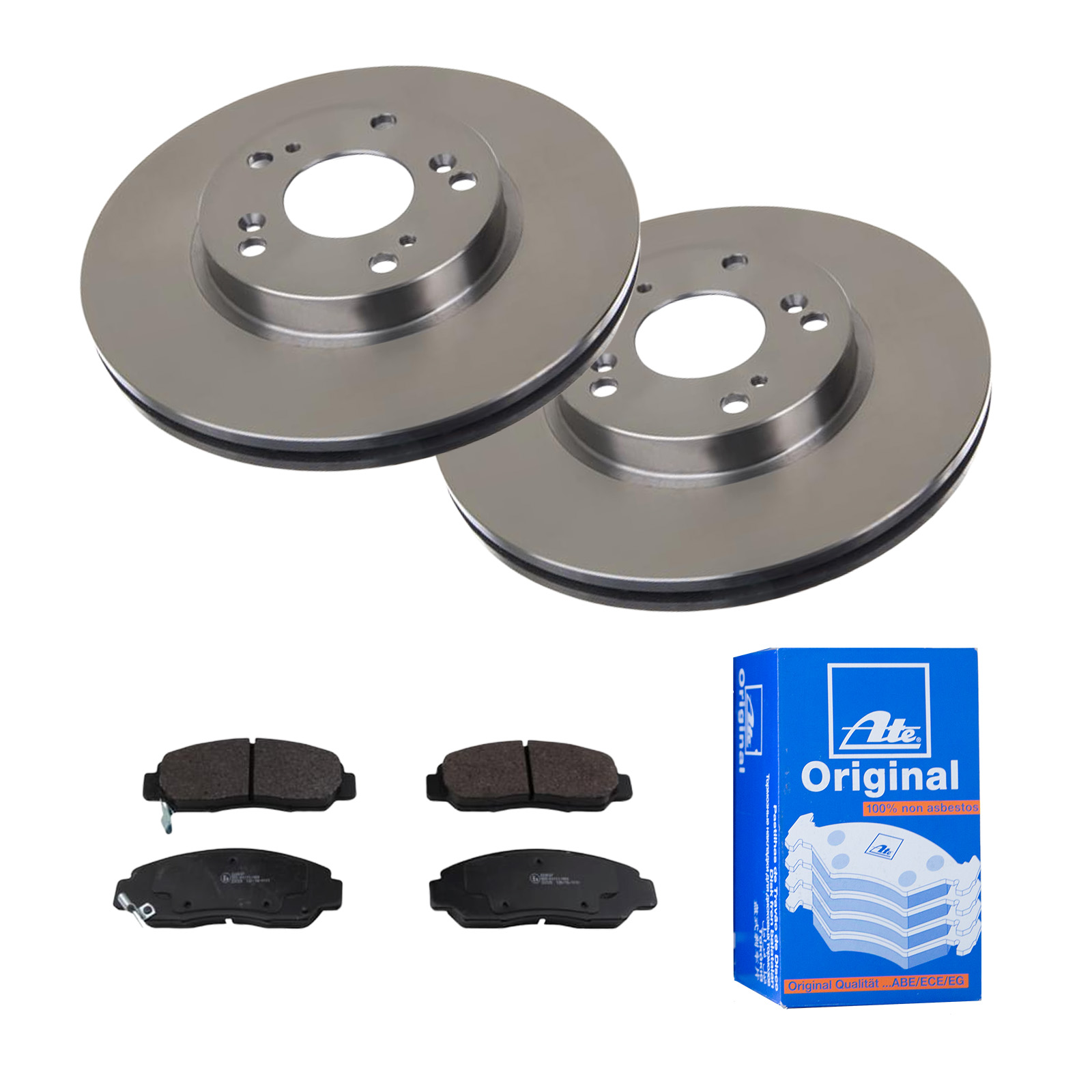 ATE Bremsesæt, skivebremser 142022847 foraksel ventileret 282mm 23mm for HONDA