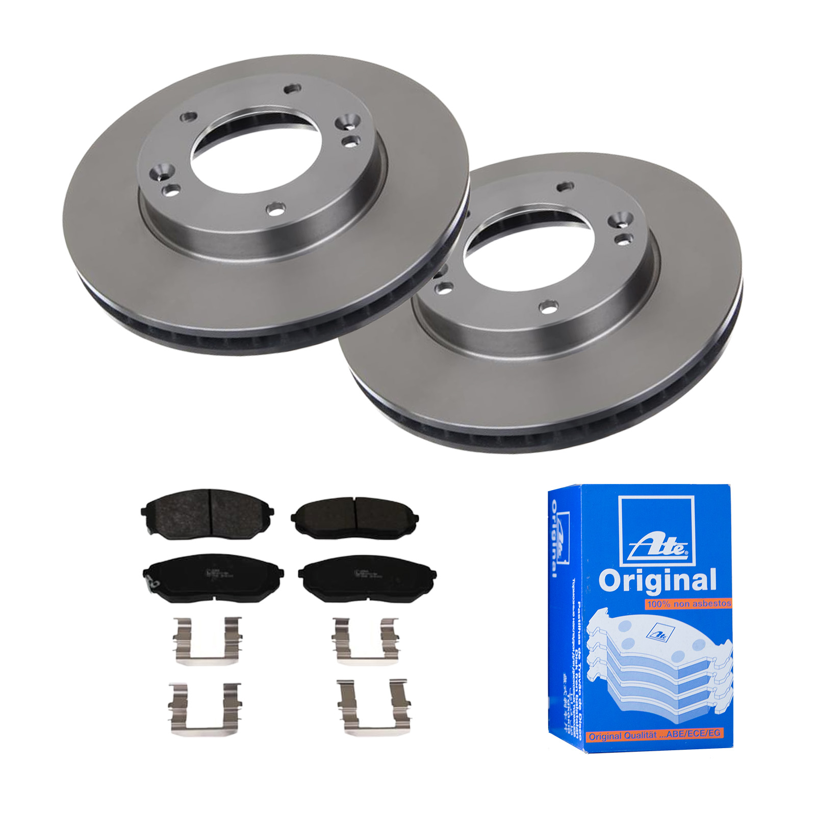 ATE Bremsesæt, skivebremser 142022854 foraksel ventileret 302mm 28mm for KIA