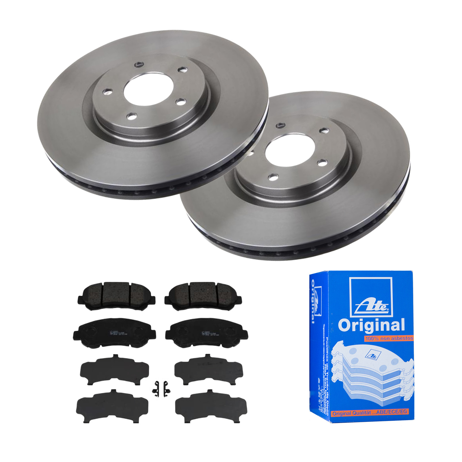 ATE Bremsesæt, skivebremser 142042534 foraksel ventileret 320mm 28mm for NISSAN RENAULT SUZUKI