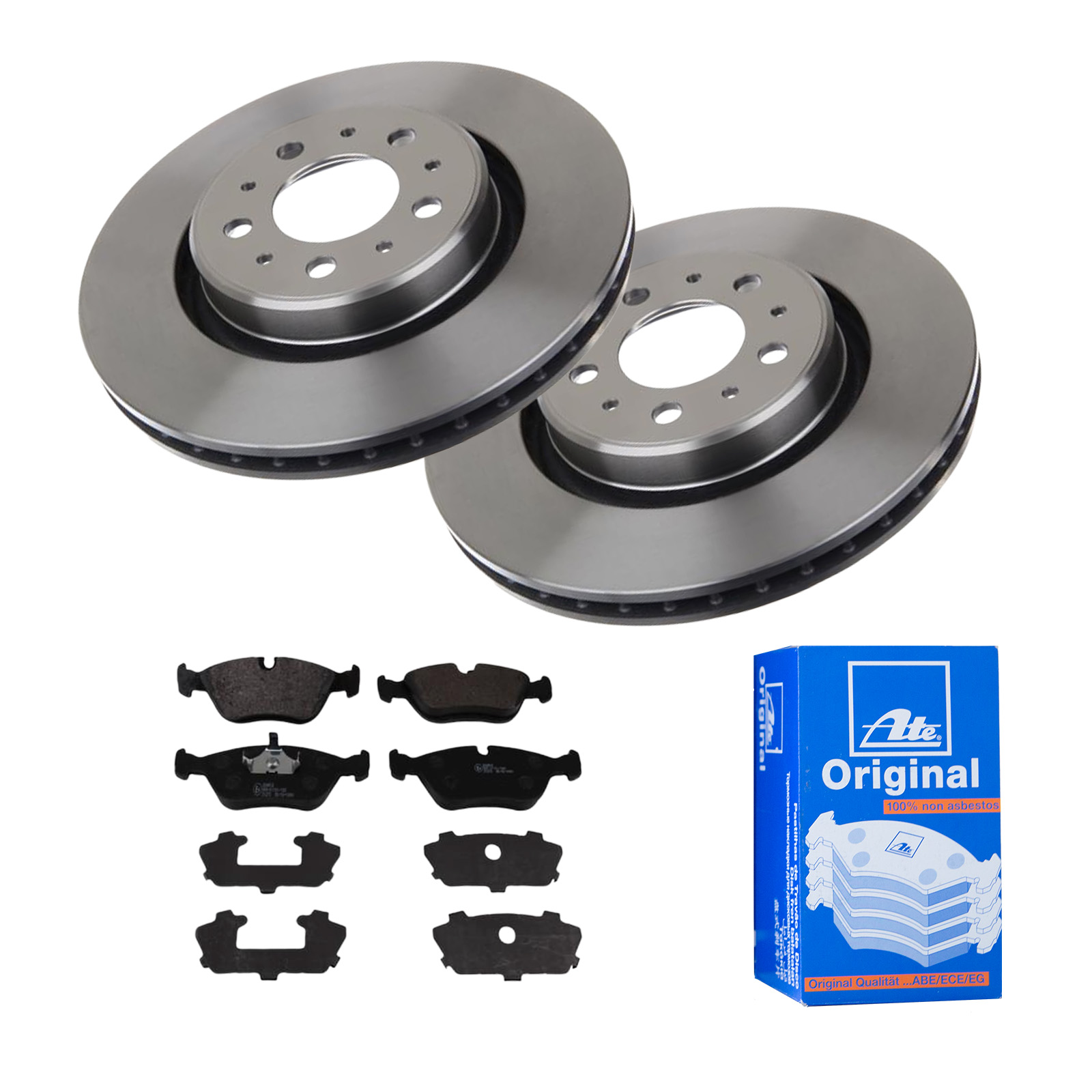 ATE Bremsesæt, skivebremser 142042432 foraksel ventileret 302mm 26mm for VOLVO