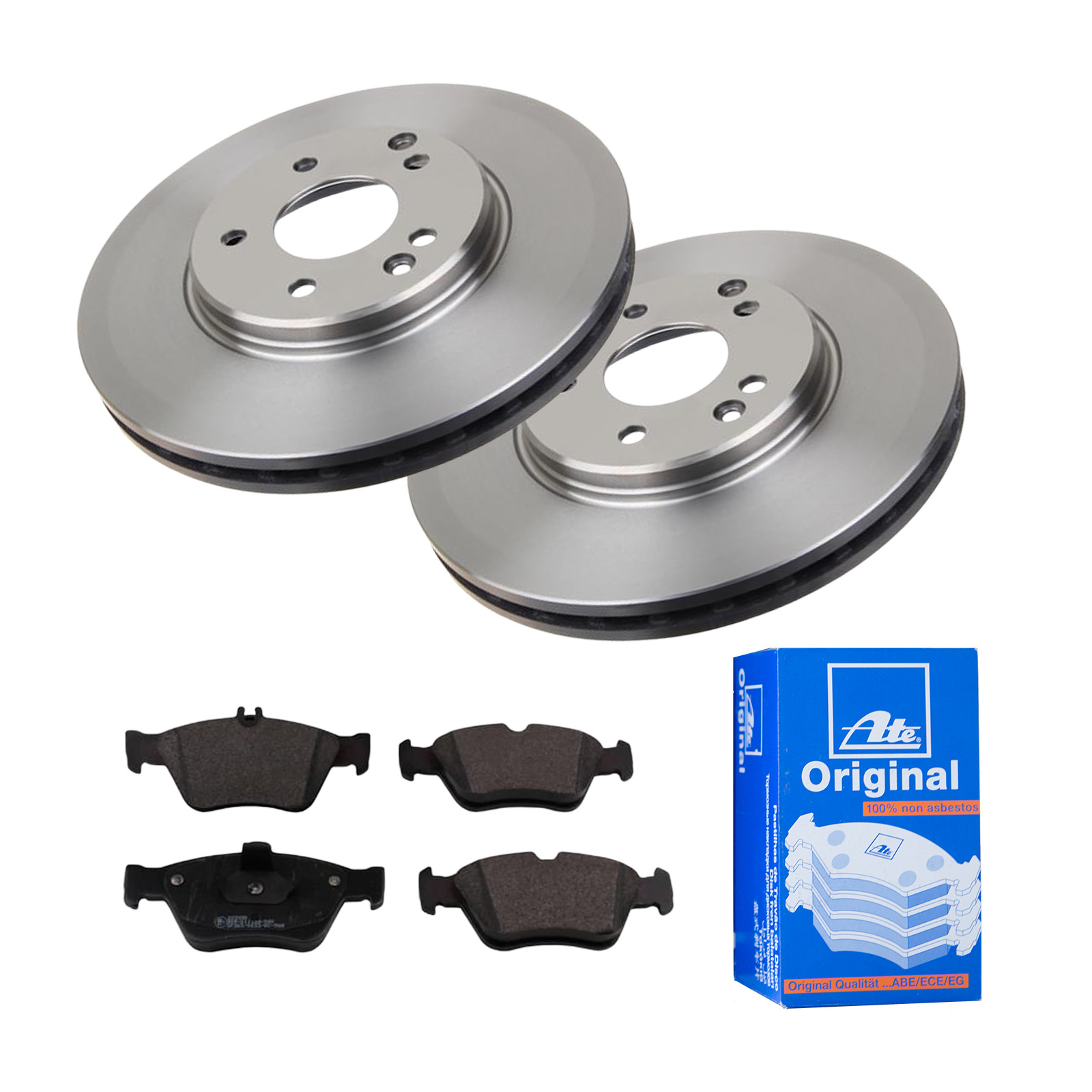 ATE Bremsesæt, skivebremser 142042477 foraksel ventileret 300mm 28mm for MERCEDES-BENZ CHRYSLER