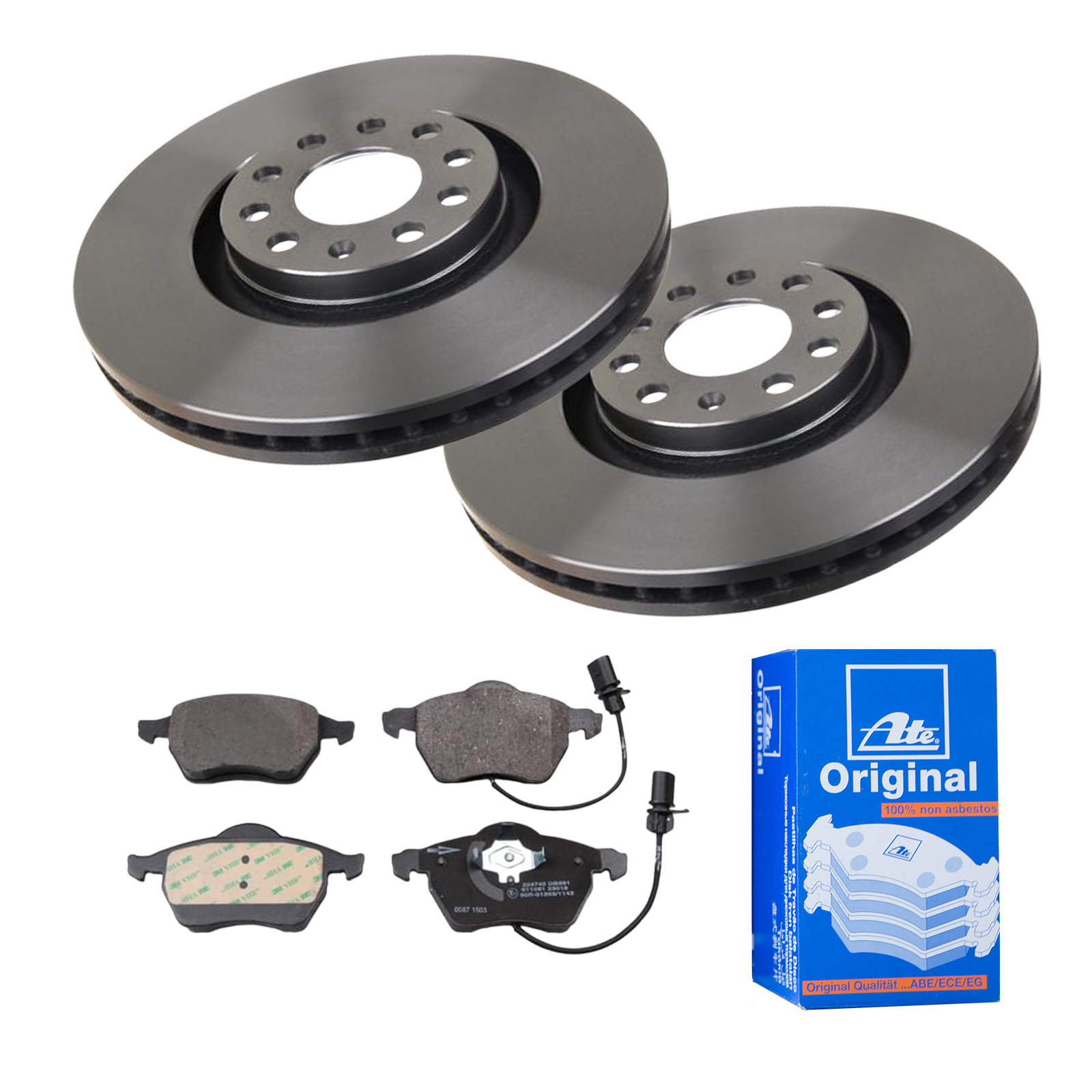 ATE Bremsesæt, skivebremser 142022407 foraksel ventileret 320mm 30mm for VAG SEAT SKODA
