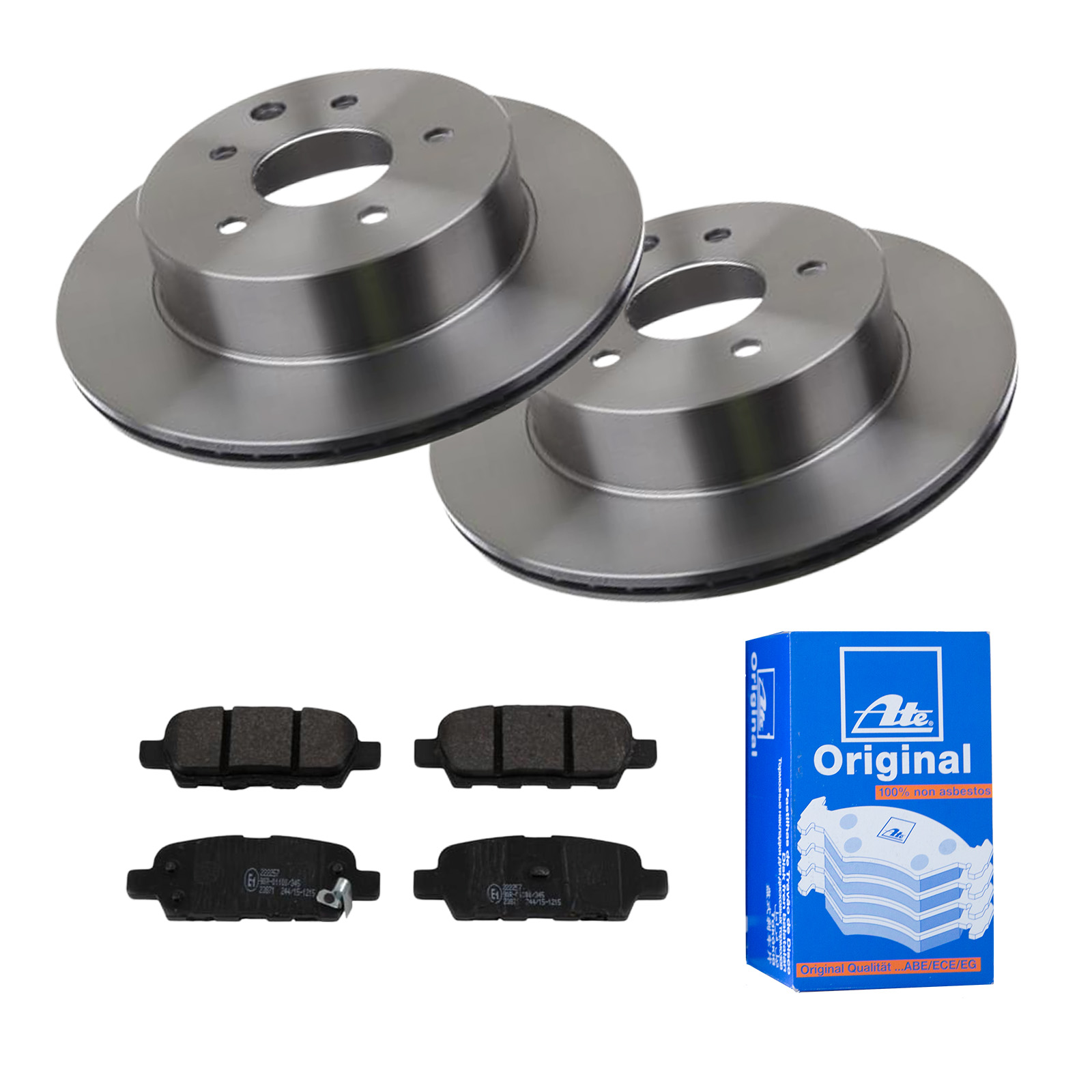 ATE Bremsesæt, skivebremser 142022432 bagaksel ventileret 292mm 16mm for NISSAN RENAULT SUZUKI INFINITI