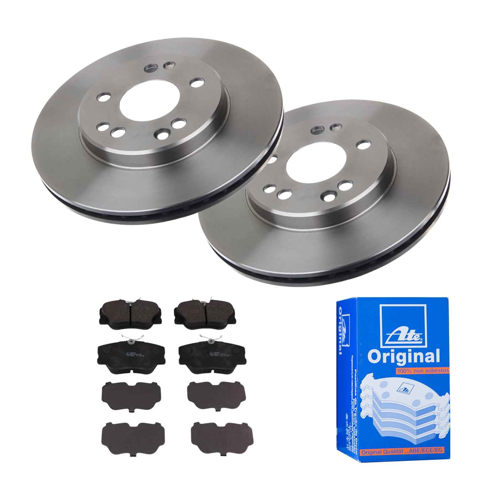 ATE Bremsesæt, skivebremser 142022456 foraksel ventileret 284mm 22mm for MERCEDES-BENZ