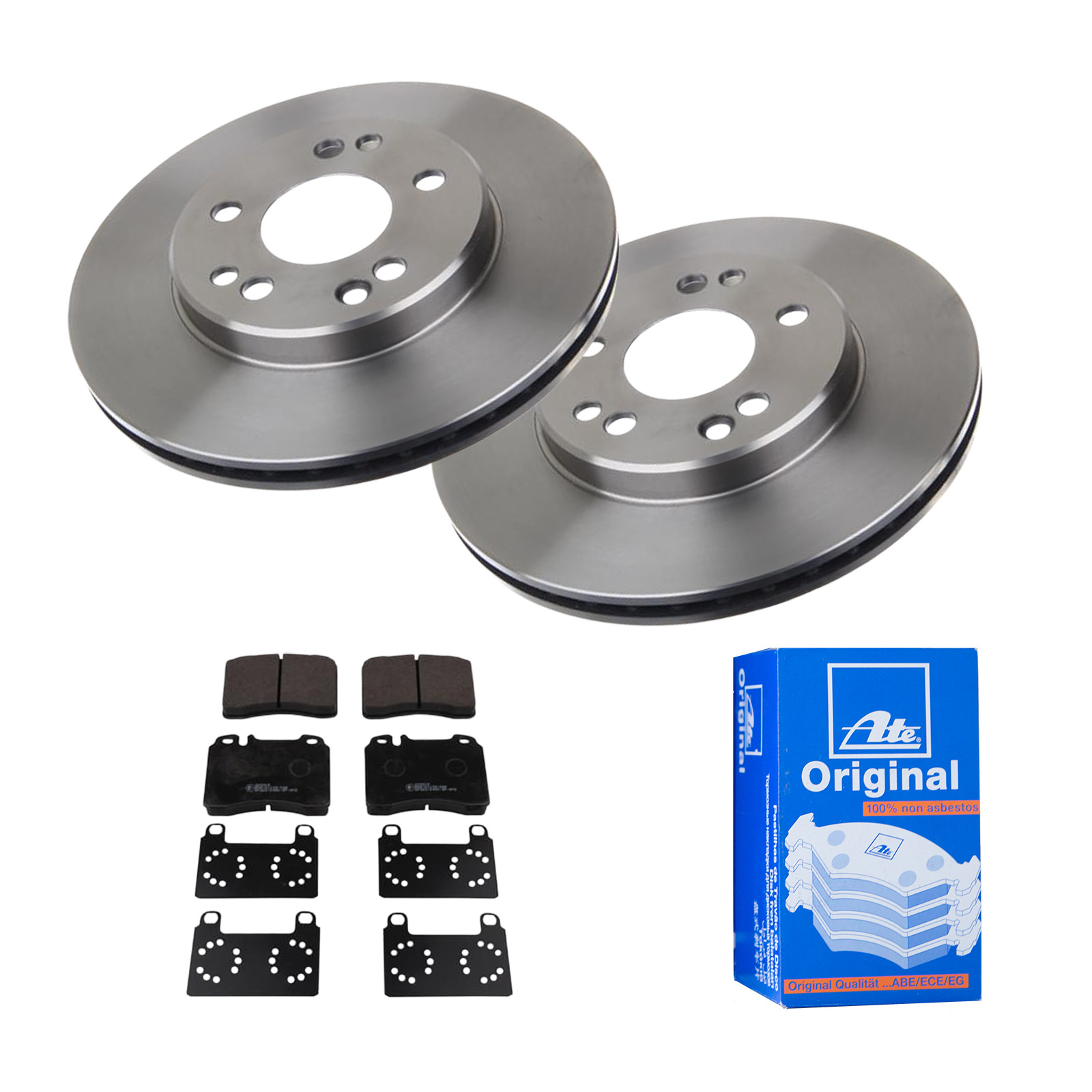 ATE Bremsesæt, skivebremser 142022464 foraksel ventileret 284mm 22mm for MERCEDES-BENZ
