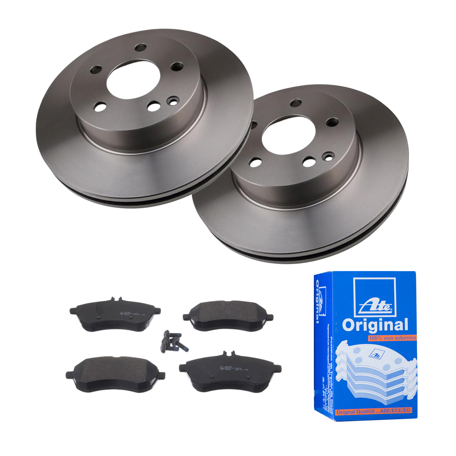 ATE Bremsesæt, skivebremser 142022533 foraksel ventileret 288mm 25mm for MERCEDES-BENZ