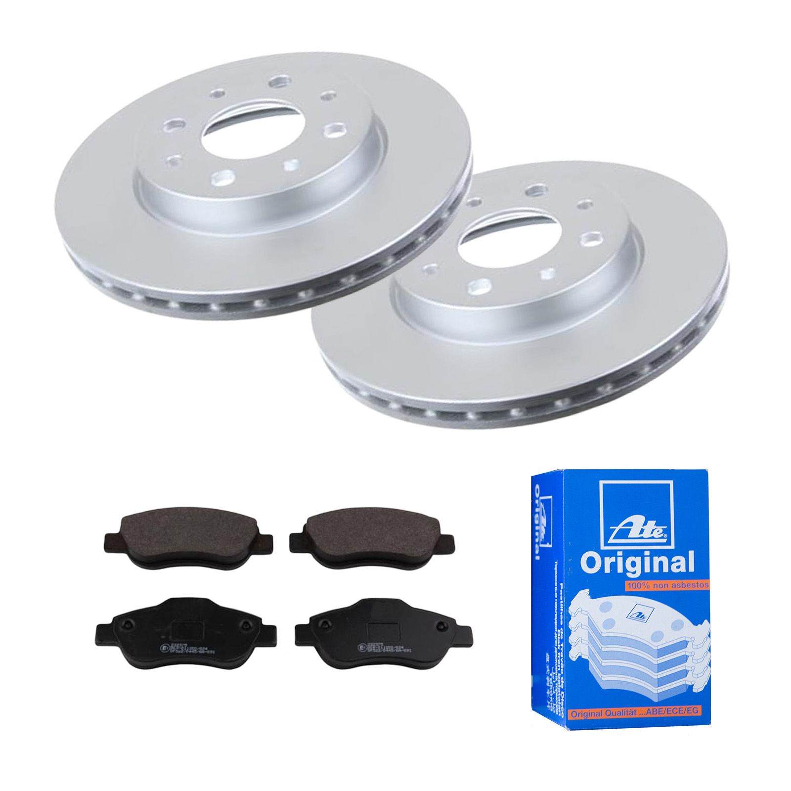 ATE Bremsesæt, skivebremser 142022534 foraksel ventileret 240mm 20mm for FORD FIAT
