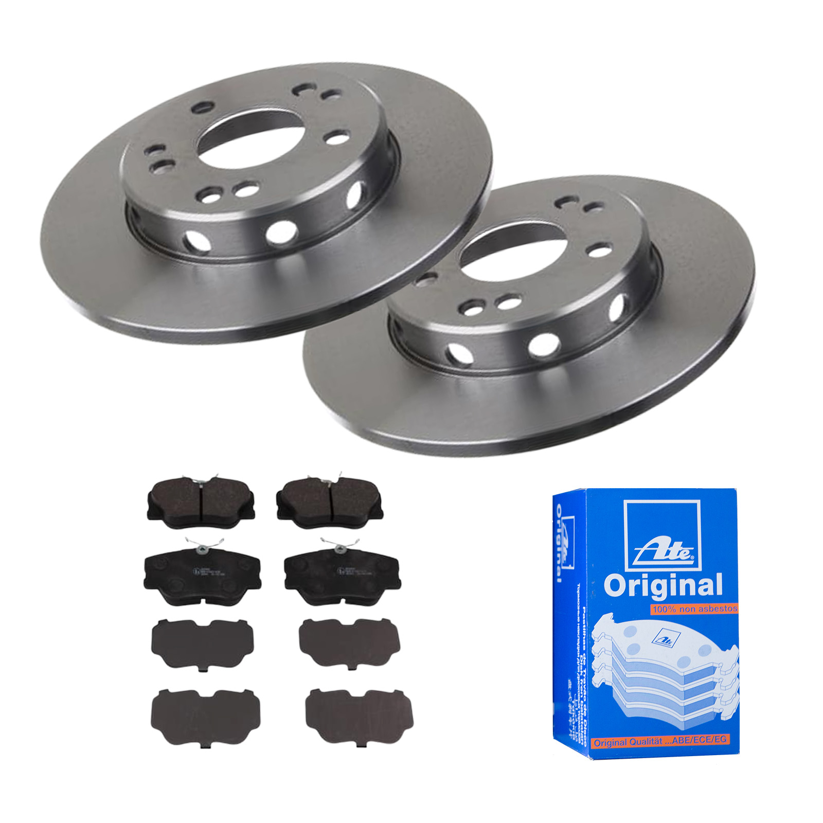 ATE Bremsesæt, skivebremser 142022554 foraksel fuld 284mm 12mm for MERCEDES-BENZ