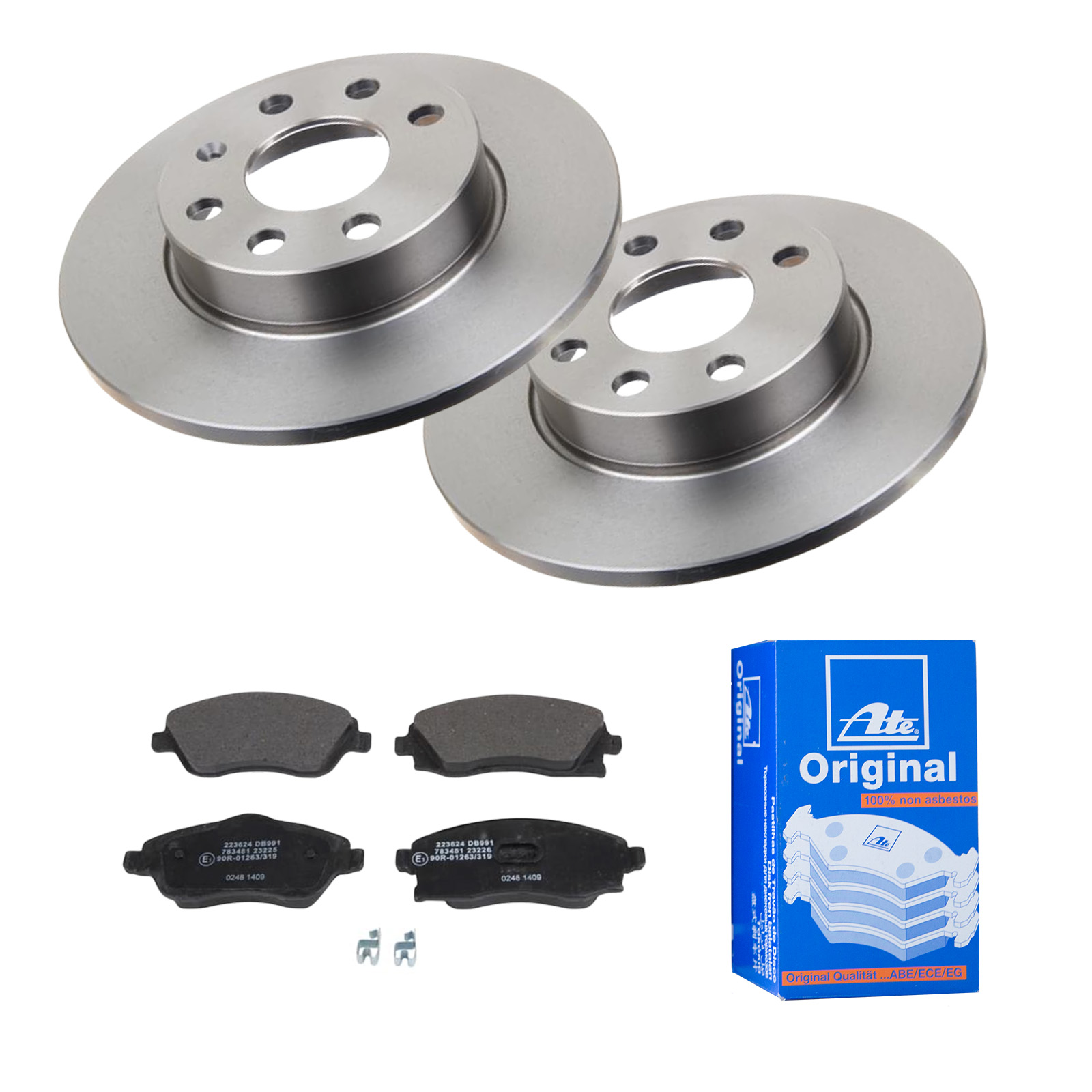 ATE Bremsesæt, skivebremser 142022584 foraksel fuld 240mm 11mm for OPEL VAUXHALL