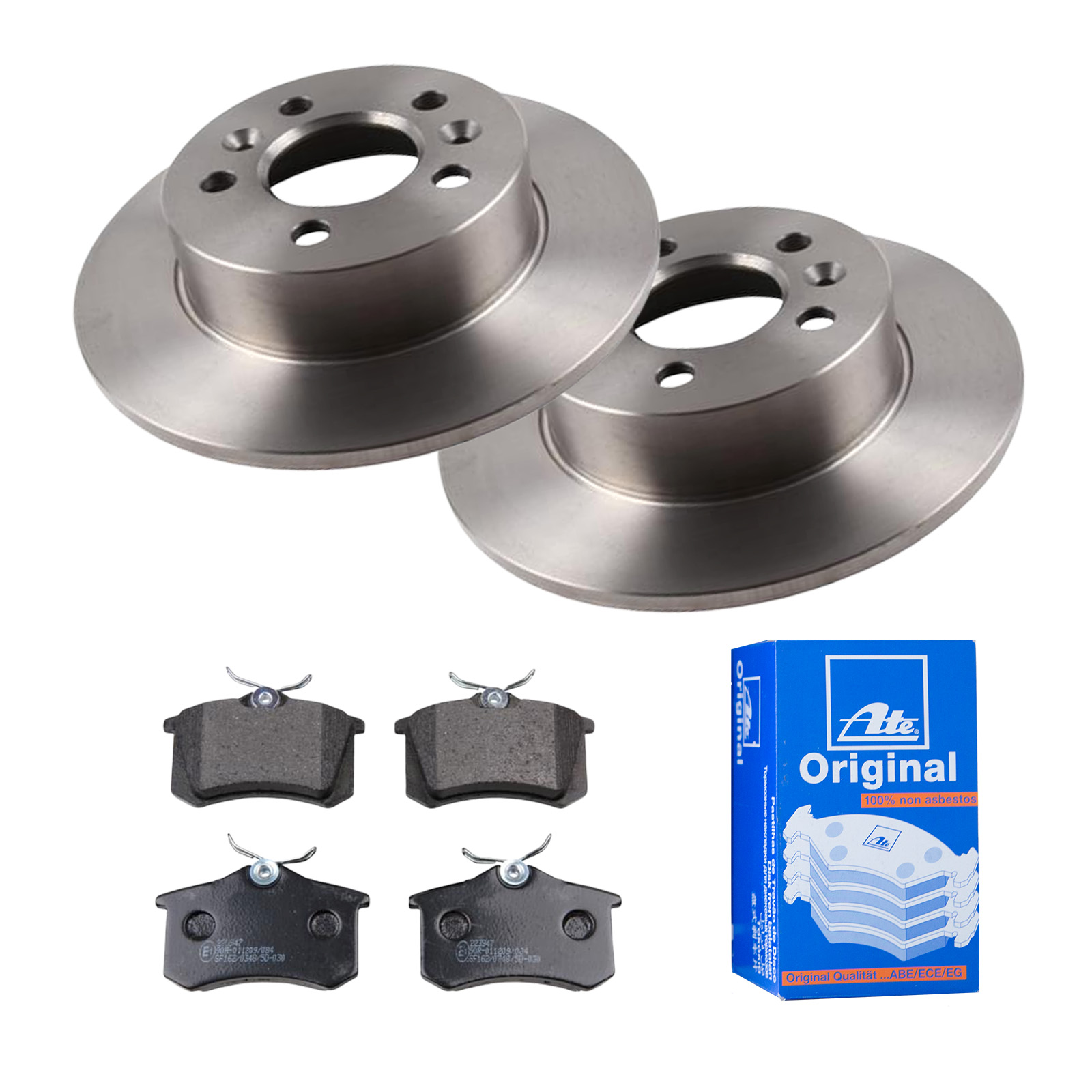 ATE Bremsesæt, skivebremser 142022651 bagaksel fuld 265mm 10mm for RENAULT