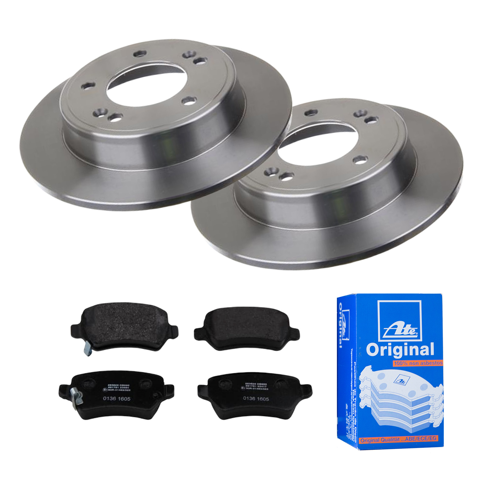 ATE Bremsesæt, skivebremser ijf141dst9 bagaksel fuld 262mm 10mm for KIA