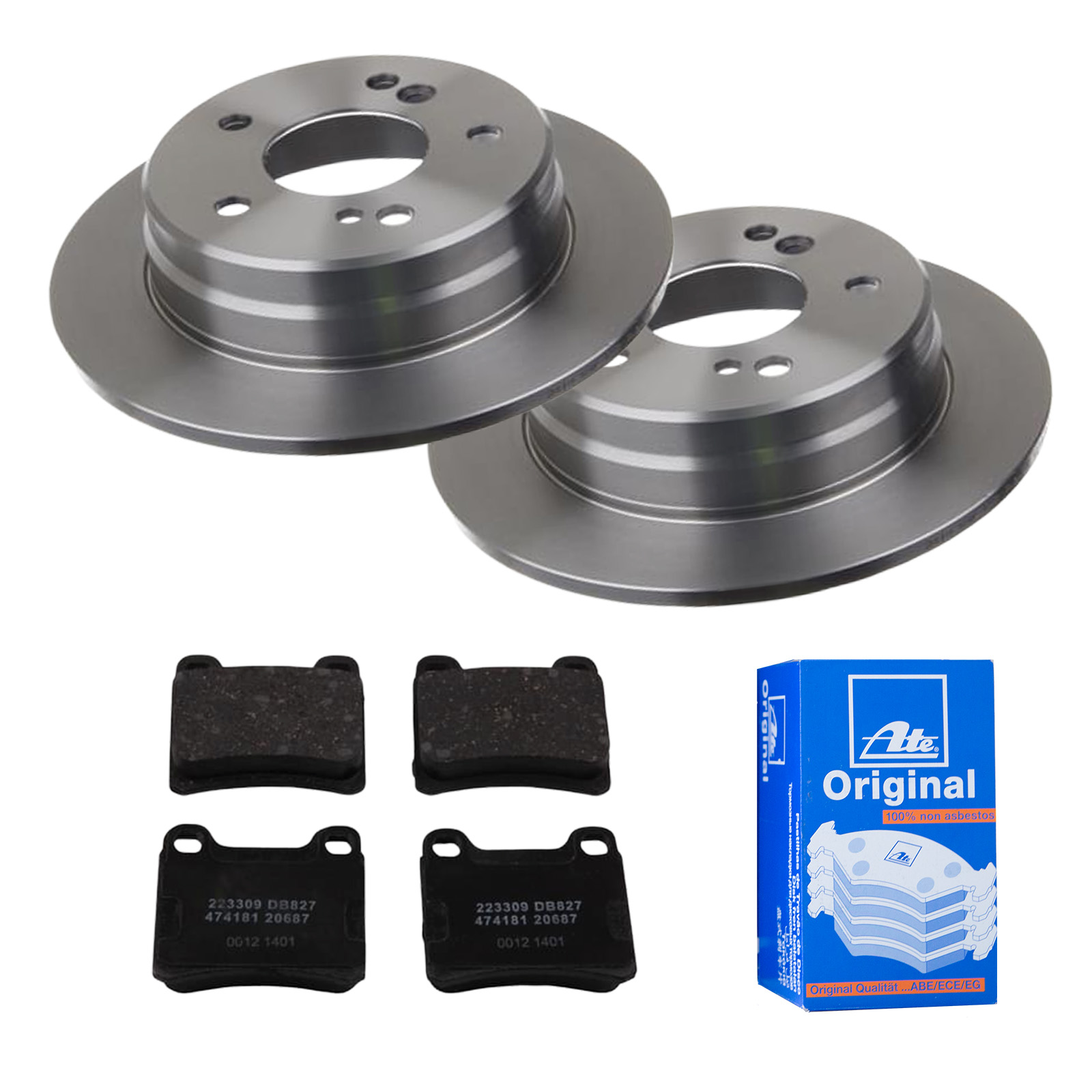 ATE Bremsesæt, skivebremser ijf141e181 bagaksel fuld 258mm 9mm for MERCEDES-BENZ