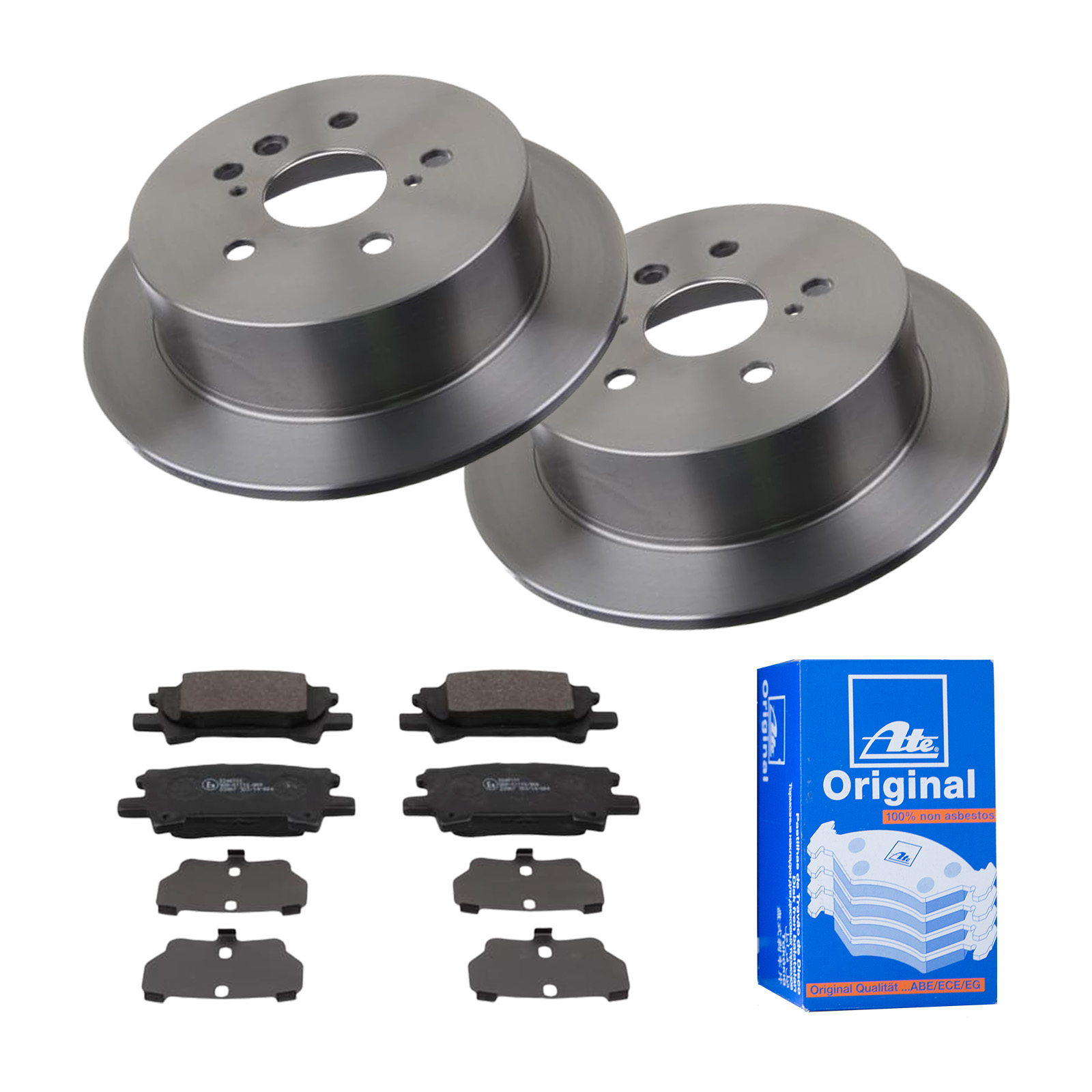ATE Bremsesæt, skivebremser ijf141gd92 bagaksel fuld 288mm 10mm for LEXUS TOYOTA