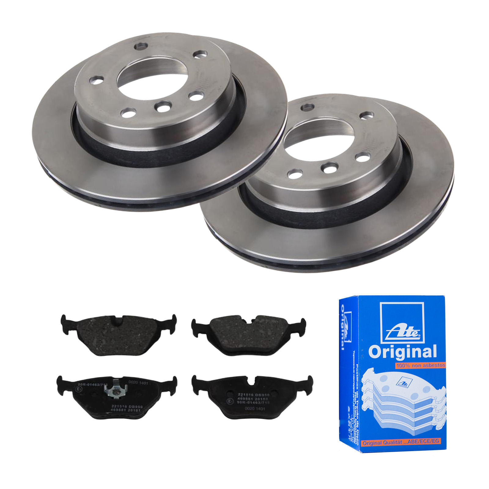 ATE Bremsesæt, skivebremser ijf141hmr6 bagaksel ventileret 276mm 19mm for SAAB BMW ROVER