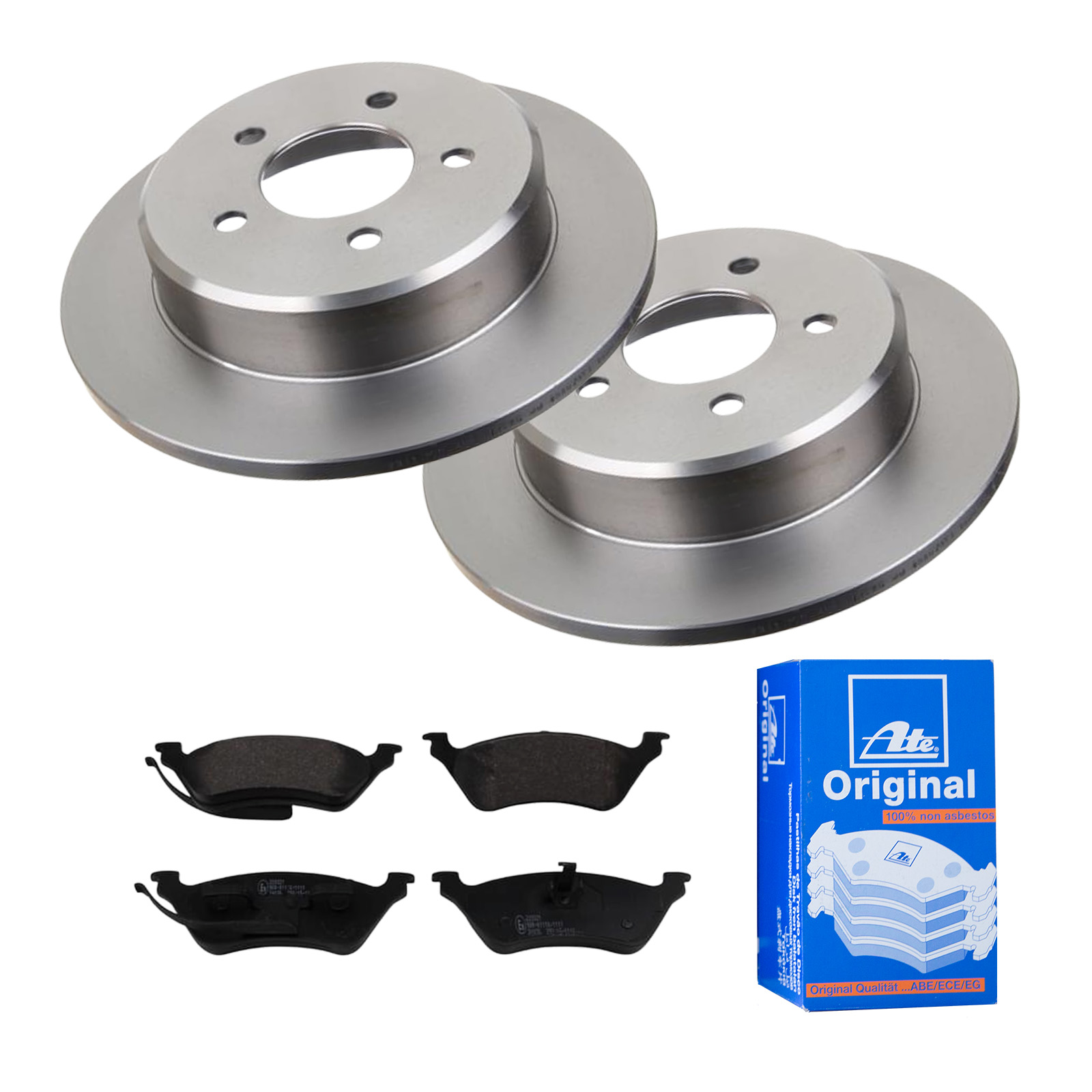 ATE Bremsesæt, skivebremser ijf141hp96 bagaksel fuld 290mm 12mm for CHRYSLER JEEP