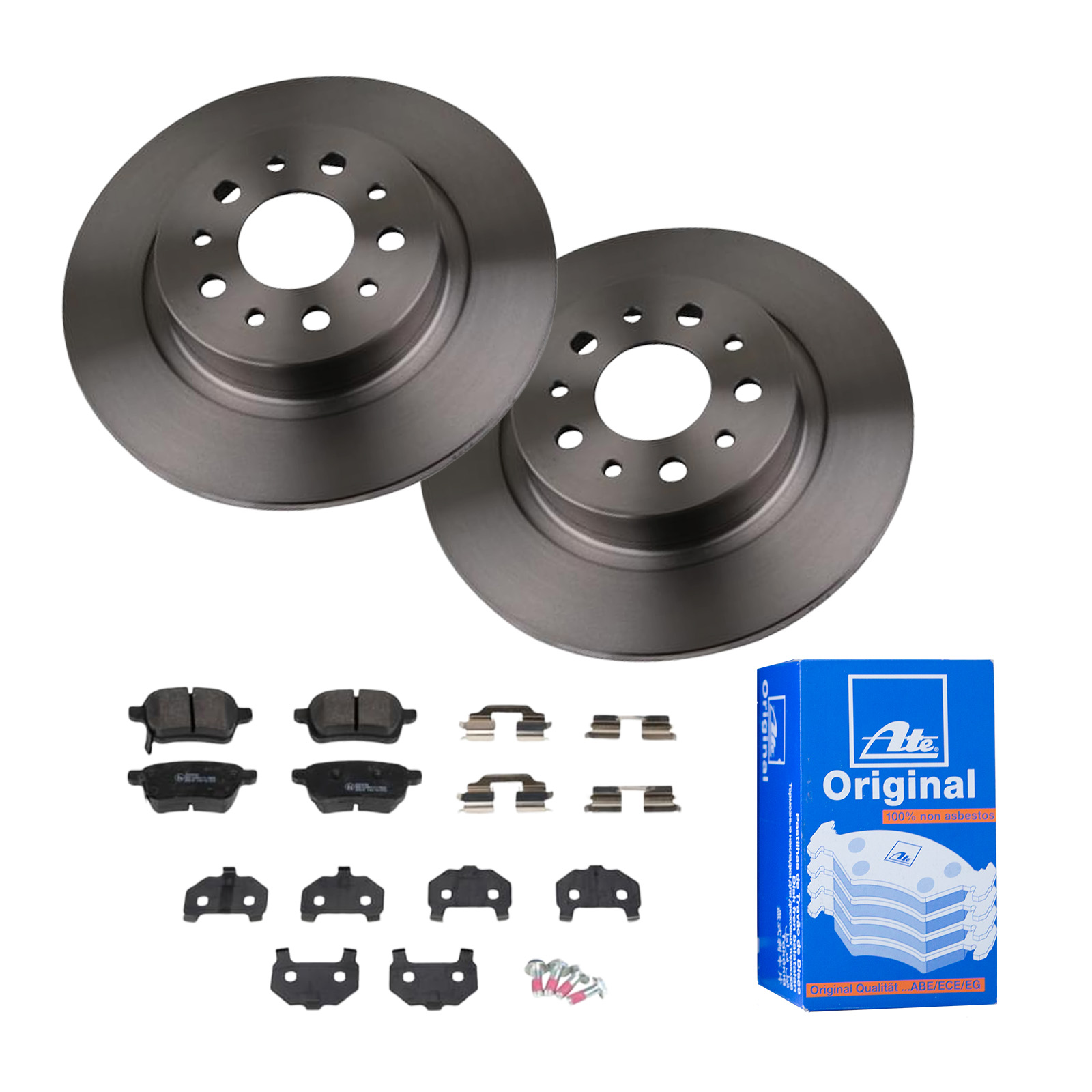 ATE Bremsesæt, skivebremser ijf141hvs6 bagaksel fuld 264mm 10mm for OPEL FIAT VAUXHALL