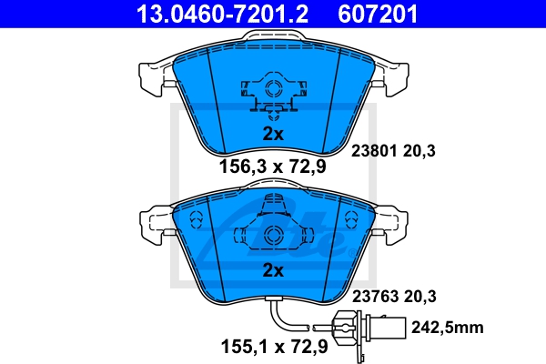 ATE Bremsesæt, skivebremser 142022832 foraksel ventileret 323mm 30mm for VAG SEAT