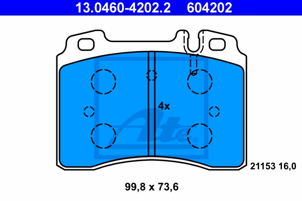ATE Bremsesæt, skivebremser 142023015 foraksel ventileret 294mm 25mm for MERCEDES-BENZ