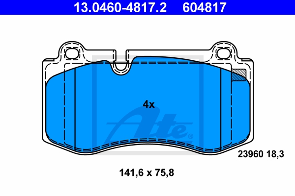 ATE Bremsesæt, skivebremser 142023070 foraksel perforeret/ventileret 335mm 32mm for MERCEDES-BENZ