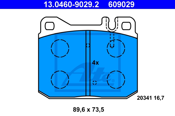 ATE Bremsesæt, skivebremser 142023168 foraksel ventileret 278mm 22mm for MERCEDES-BENZ