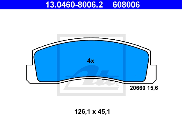 ATE Bremsesæt, skivebremser 142023196 foraksel fuld 272mm 11mm for LADA