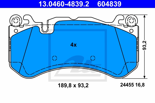 ATE Bremsesæt, skivebremser 142042613 foraksel perforeret/ventileret 360mm 36mm for MERCEDES-BENZ