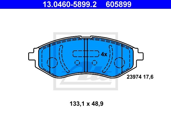 ATE Bremsesæt, skivebremser 142042782 foraksel ventileret 236mm 20mm for VAUXHALL OPEL DAEWOO CHEVROLET