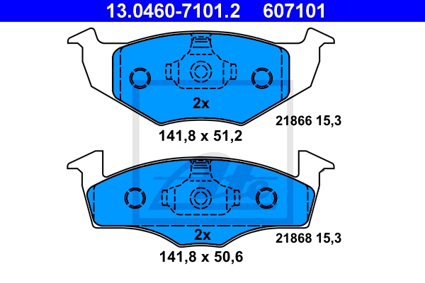 ATE Bremsesæt, skivebremser 142042803 foraksel ventileret 256mm 20mm for SEAT SKODA
