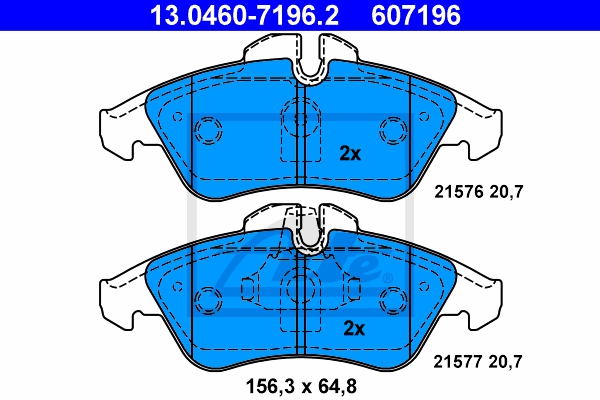 ATE Bremsesæt, skivebremser 142042887 foraksel ventileret 276mm 22mm for MERCEDES-BENZ VAG