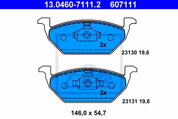 ATE Bremsesæt, skivebremser 142042904 foraksel ventileret 280mm 22mm for SEAT SKODA VAG
