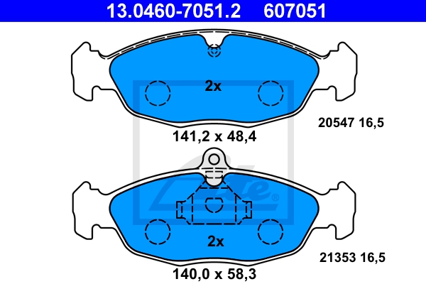 ATE Bremsesæt, skivebremser 142042914 foraksel ventileret 256mm 24mm for VAUXHALL OPEL DAEWOO CHEVROLET