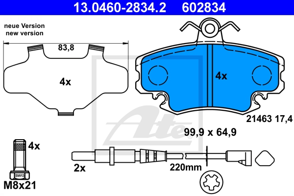 ATE Bremsesæt, skivebremser 142042924 foraksel ventileret 280mm 24mm for RENAULT DACIA