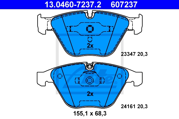 ATE Bremsesæt, skivebremser 142042949 foraksel ventileret 330mm 24mm for BMW
