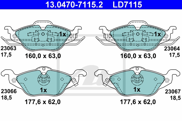 ATE Bremsesæt, skivebremser 142042990 foraksel ventileret 280mm 24mm for OPEL VAUXHALL CHEVROLET