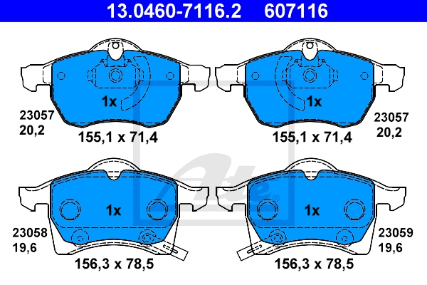 ATE Bremsesæt, skivebremser 142042991 foraksel ventileret 280mm 24mm for OPEL VAUXHALL